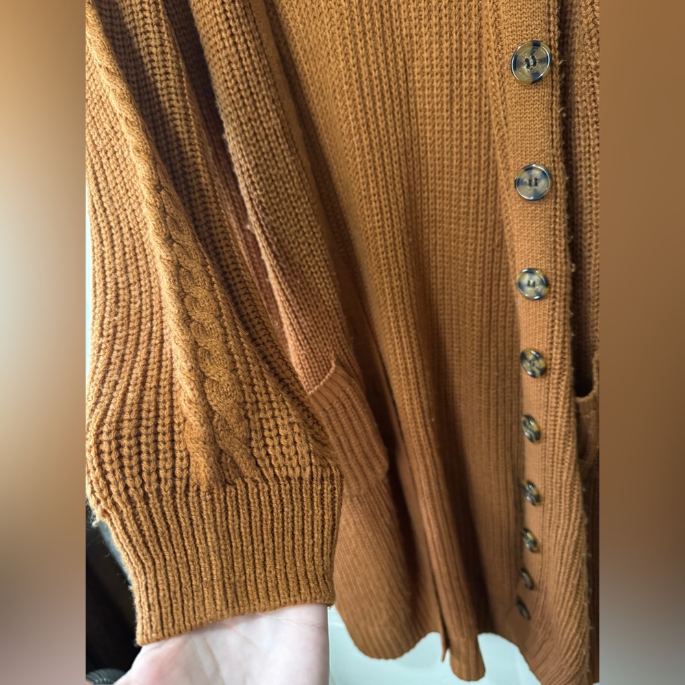 Olive & Oak Rust Knit Cardigan Sweater - Picture 4 of 4
